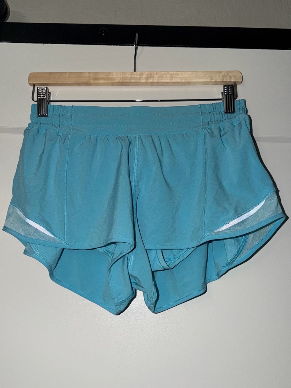 lululemon athletica Aqua Running Shorts with White Trim